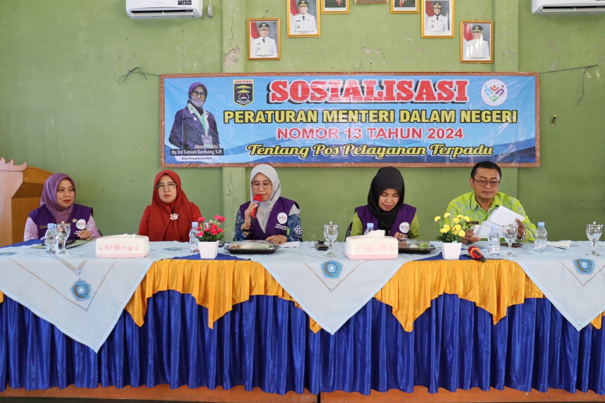 Pemerintah Kota Metro Gelar Sosialisasi Permendagri Nomor 13 Tahun 2024 Tentang Pos Pelayanan Terpadu